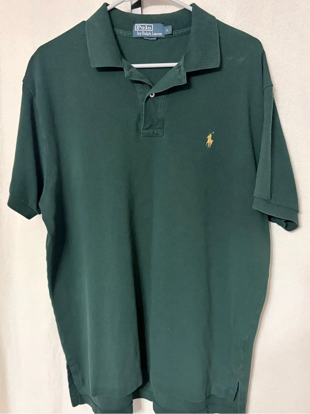 Ralph Lauren Men’s Forest Green Polo with Gold Pony Embroidery